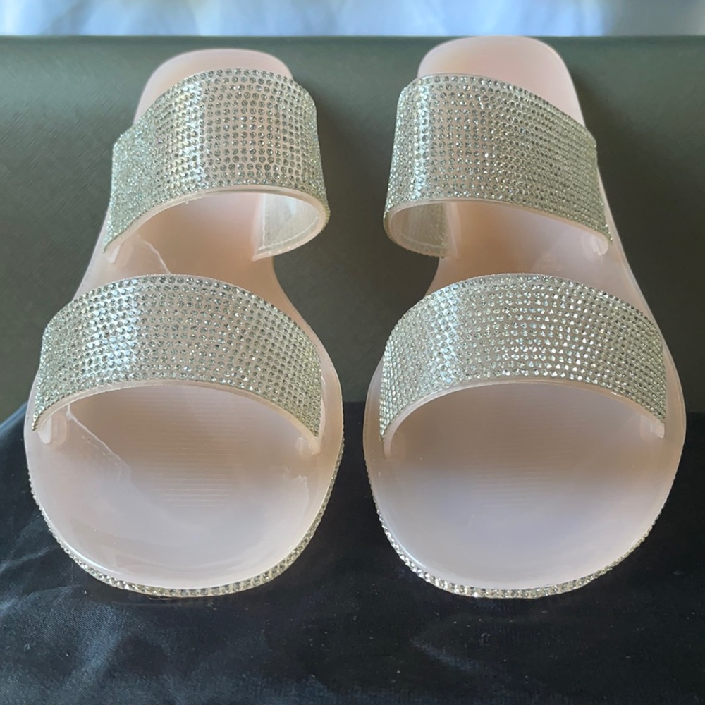 Nude Double Rhinestone Flats